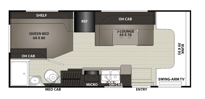 2023 COACHMEN FREELANDER 22XG, , floor-plans-day image number 0